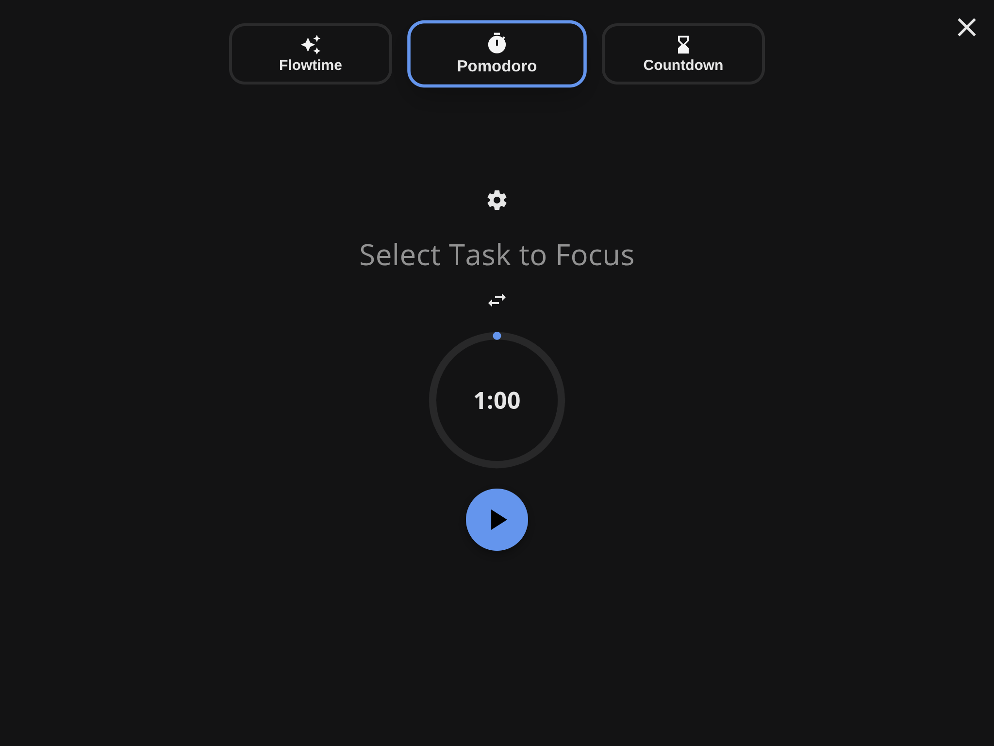Pomodoro timer settings in Super Productivity showing customizable intervals